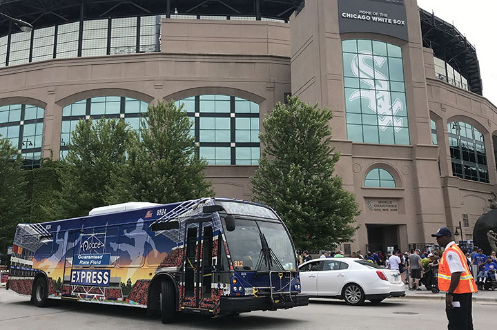 Guaranteed Rate Field Express Bus at Stadium