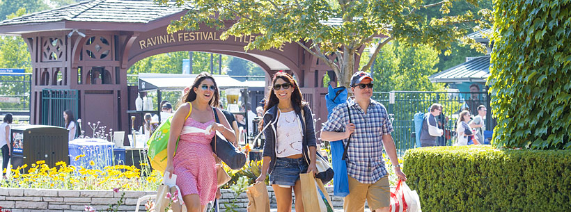 Image of Music Fans Entering Ravinia Festival Grounds