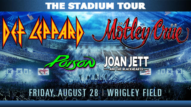 Photo Promoting Def Leppard & Motley Crue Concert at Wrigley Field