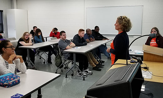 Image of Transition Students inside classroom