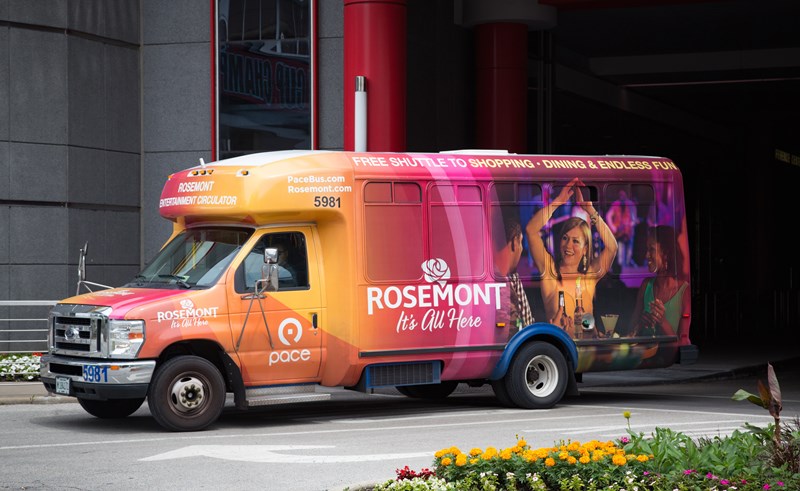 Image of the Rosemont Circulator Bus