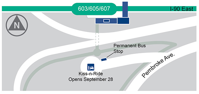 Hoffman Estates Kiss-n-Ride Map