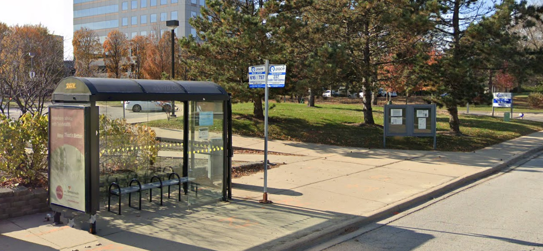 Image of bus shelter at Northwest Point Point Park-n-Ride