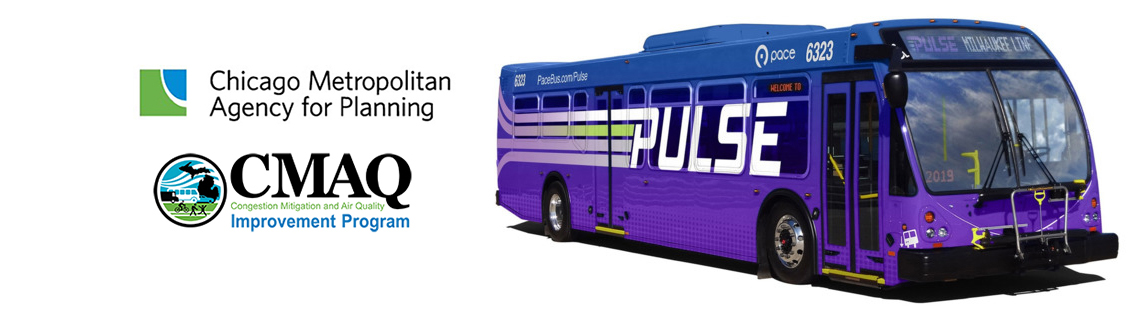 Image of Pulse bus with CMAP and CMAQ logos