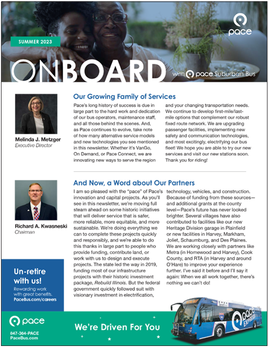 Image of the On Board Newsletter Summer 2023 SM cvr.