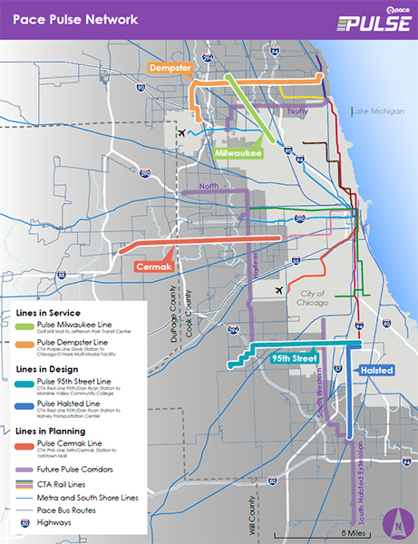 Map of all Pulse priority corridors