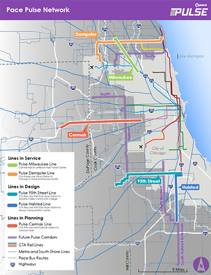 Map of all Pulse priority corridors