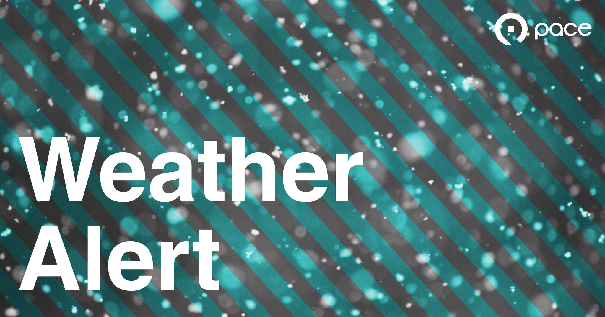Graphic showing rain drops with text that says weather alert