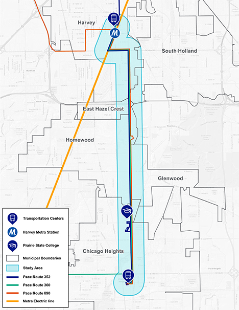 Map Image of the Far South Halsted Study Project