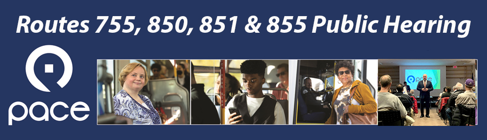 Banner Image promoting the Route 755, 850, 851& 855 public hearing on June 25, 2025
