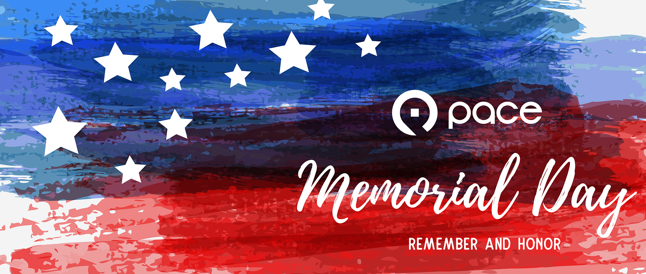 Memorial Day graphic - Image of the American flag with message