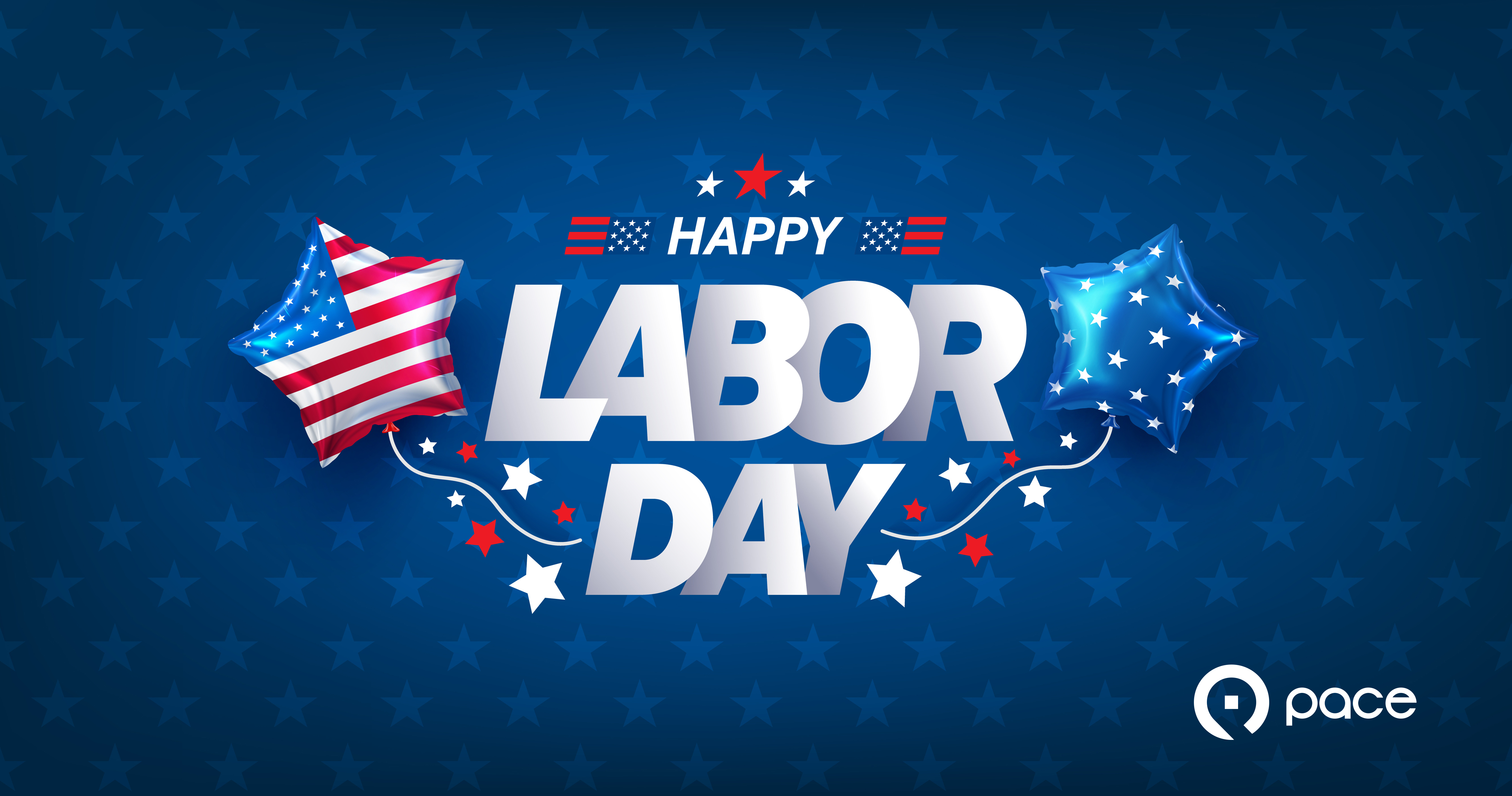 Image that reads Happy Labor Day from Pace