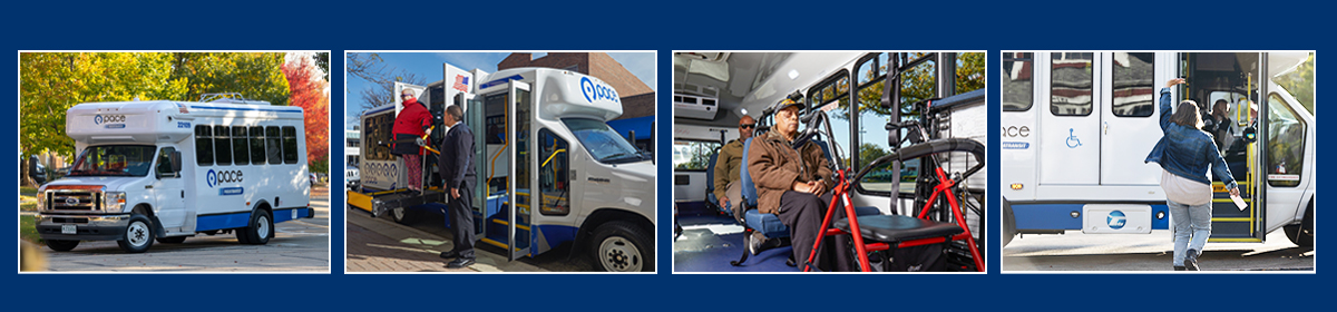 Image of ADA Paratransit passengers in and out of the vehicle