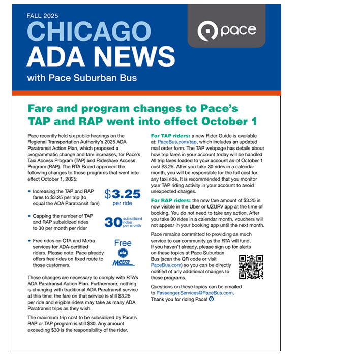 Image of the Chicago ADA Newsletter Fall 2025 small cover 