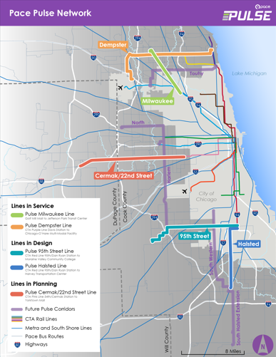 Map of all Pulse priority corridors