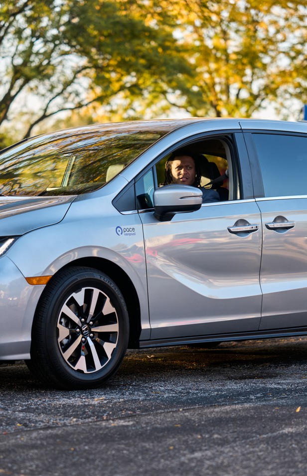 Van driver taking the group to work in a Pace Van.