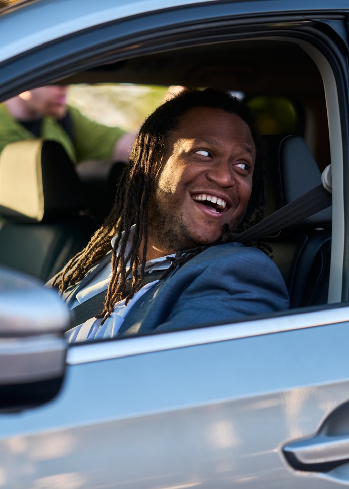 Vanpoolers Drive Together in a Pace Van.