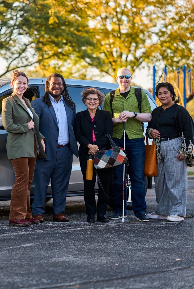 Vanpoolers Drive Together in a Pace Van.