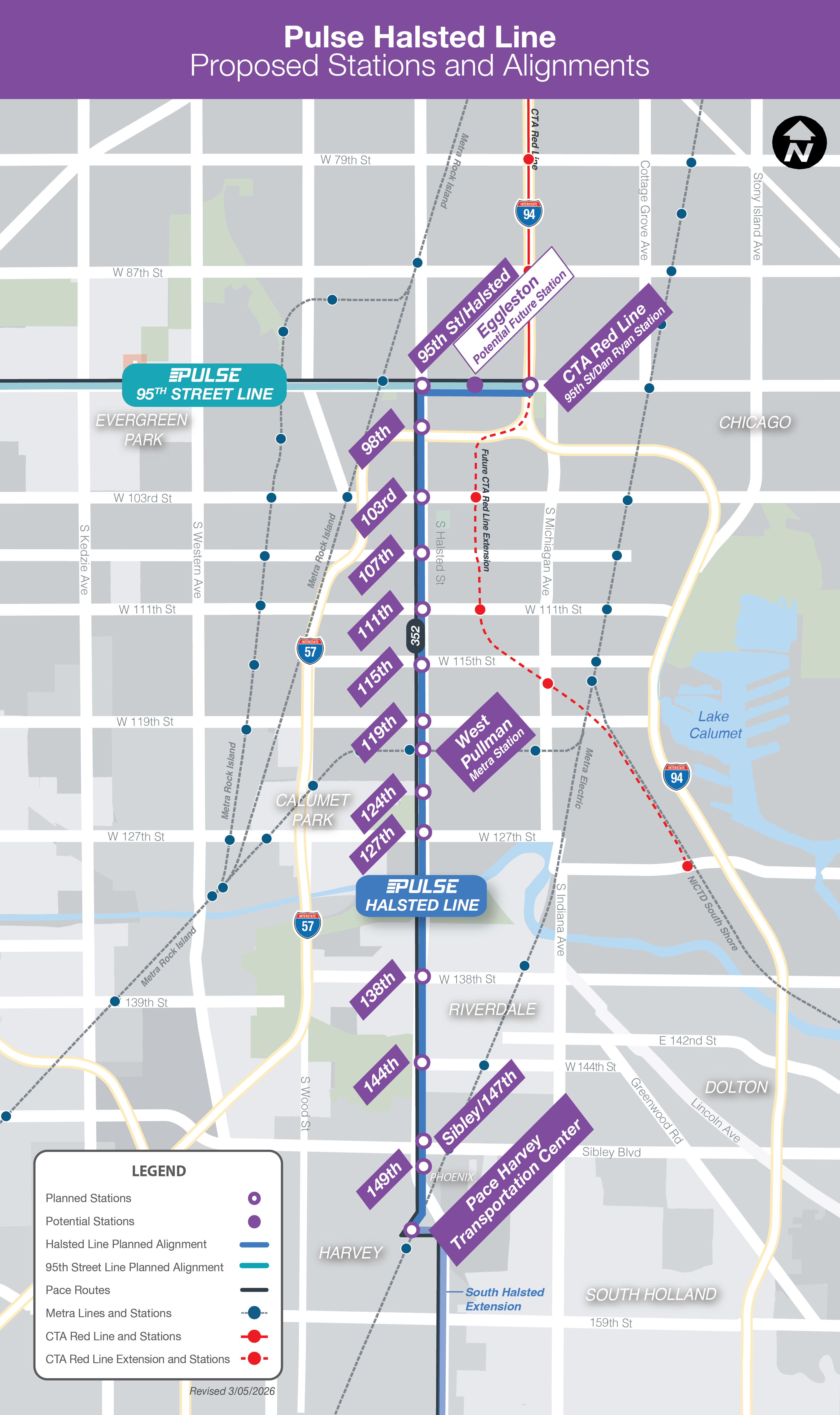 Map Image of the South Halsted Pulse Study Project