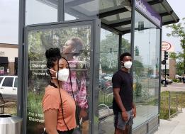 Image of Riders at Pulse Oakton St. Station