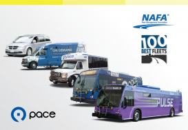 N.A.F.A. logo with images of various types of Pace vehicles