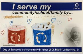 Image showing a Car card made by a kid named Jamara in honor of Dr Martin Luther King Jr.