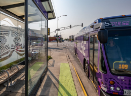 Image of a Pulse Bus at a Pulse station